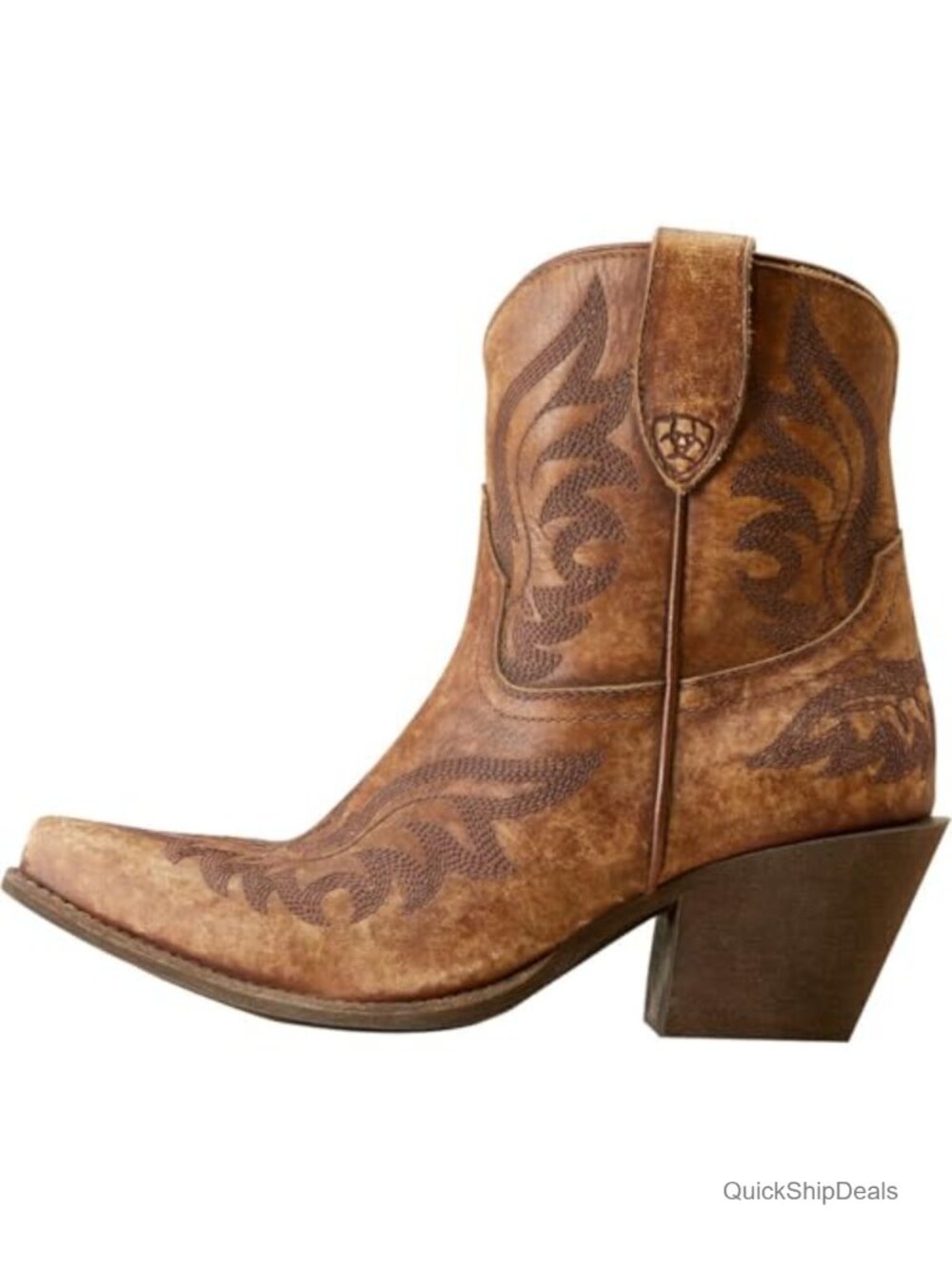 ARIAT Chandler Snip Toe Western Boot Full-Grain Leather Ankle Work Boot